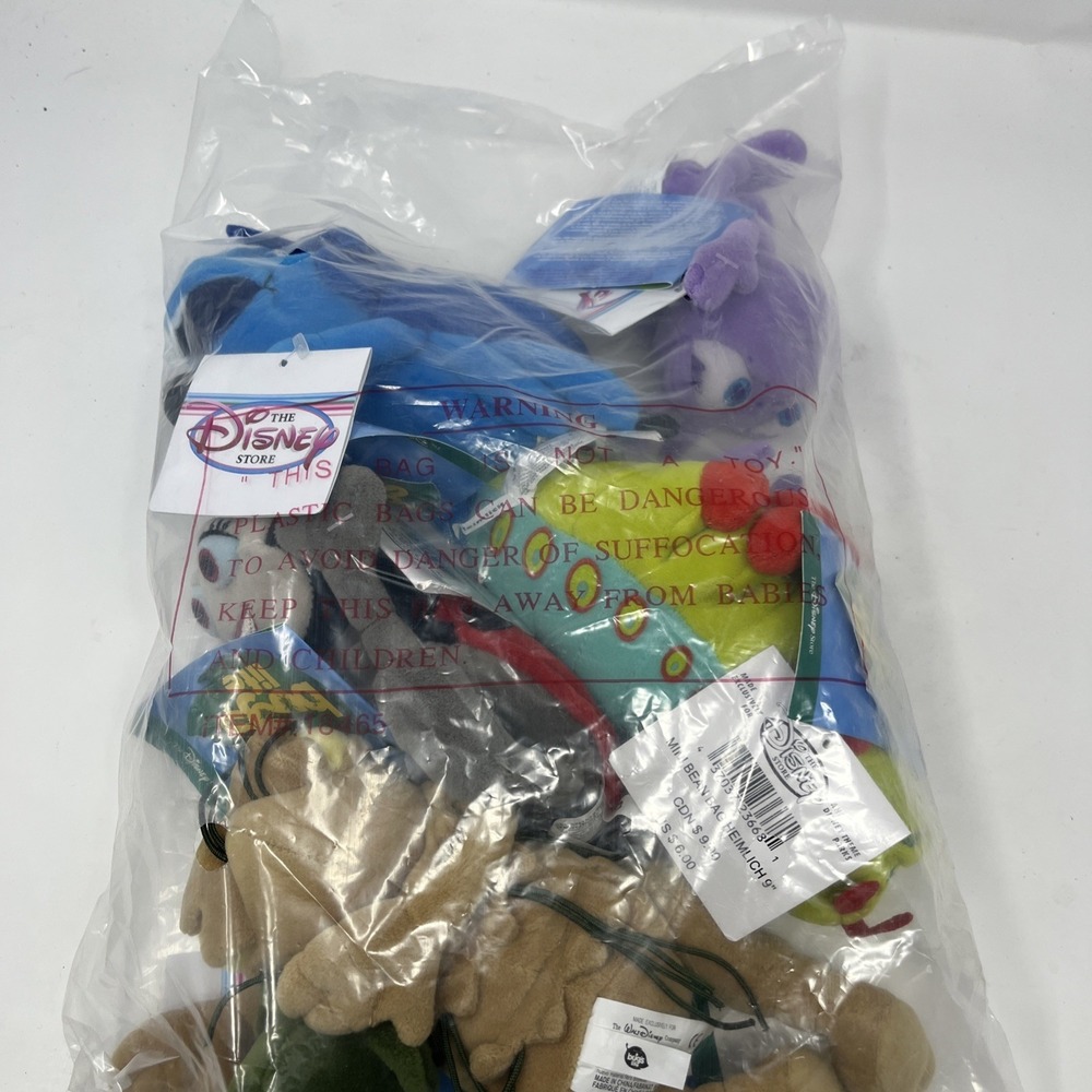 A BUGS LIFE Mini Bean Bag Plush Set 5 Disney Store Heimlich Flea Dim New In Bag